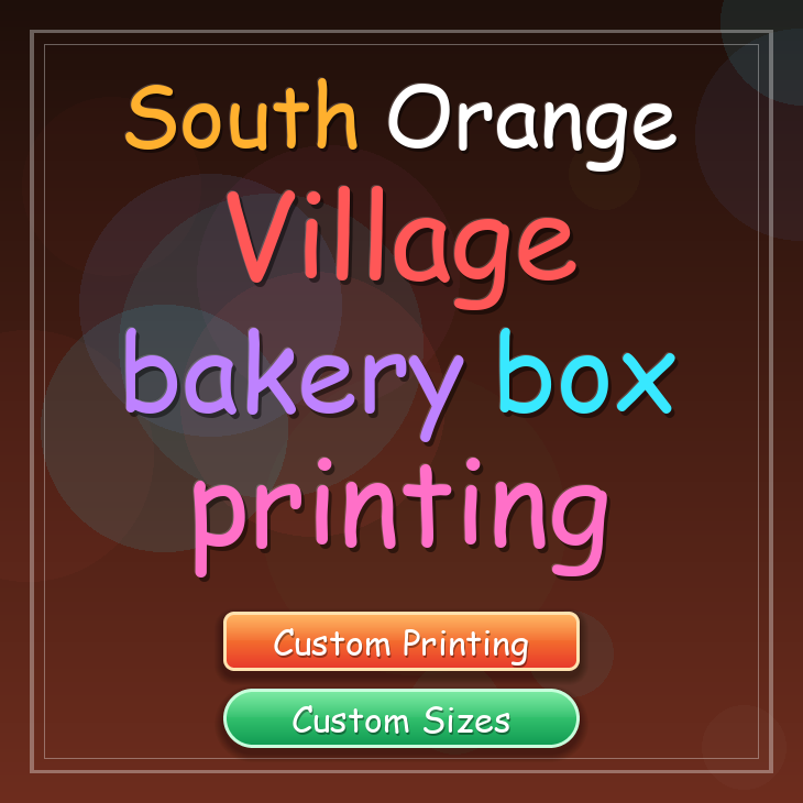 South Orange Village bakery box printing