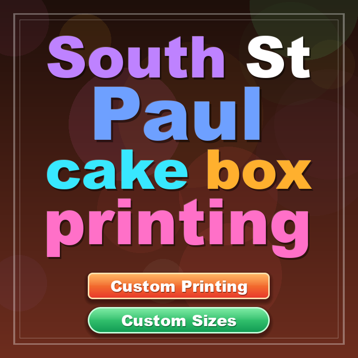 South St Paul cake box printing