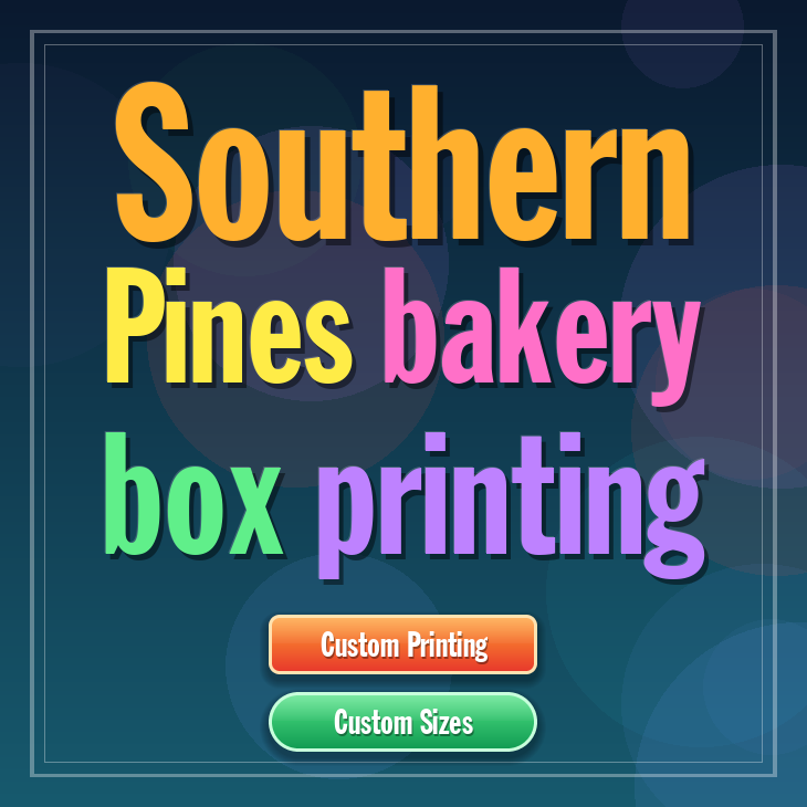 Southern Pines bakery box printing