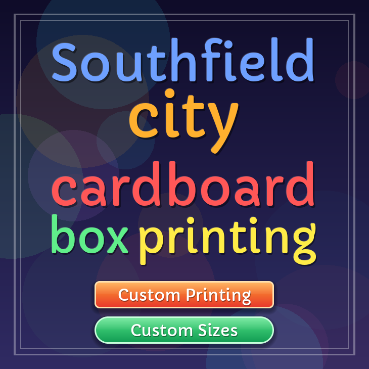 Southfield city cardboard box printing