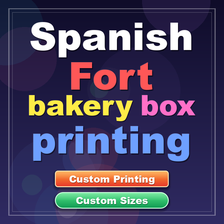 Spanish Fort bakery box printing
