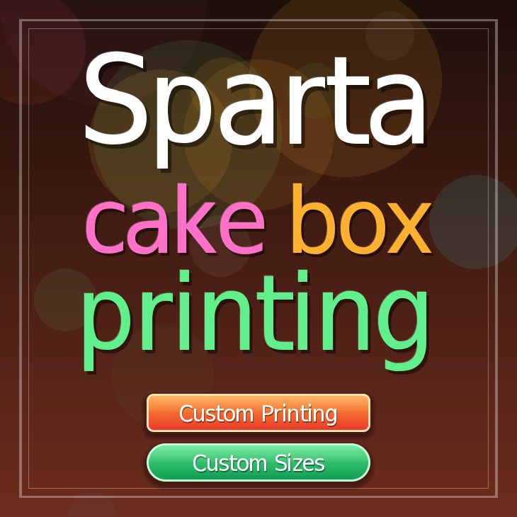 Sparta cake box printing