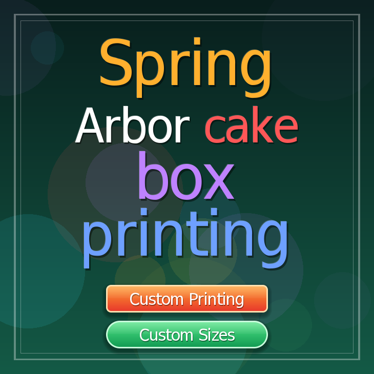 Spring Arbor cake box printing