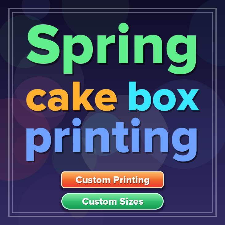 Spring cake box printing