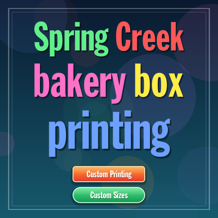 Spring Creek bakery box printing