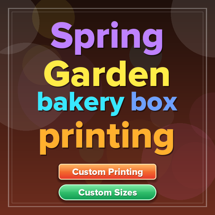 Spring Garden bakery box printing