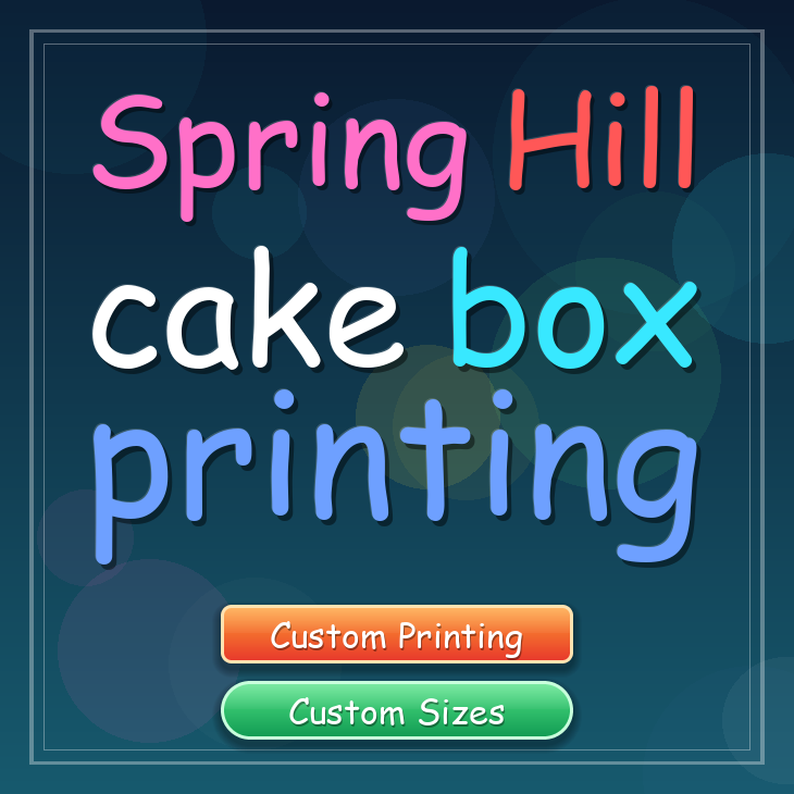 Spring Hill cake box printing
