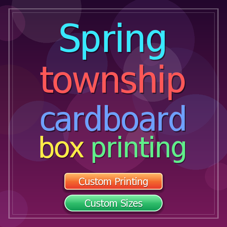 Spring township cardboard box printing