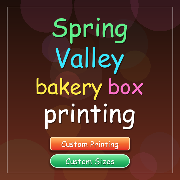 Spring Valley bakery box printing
