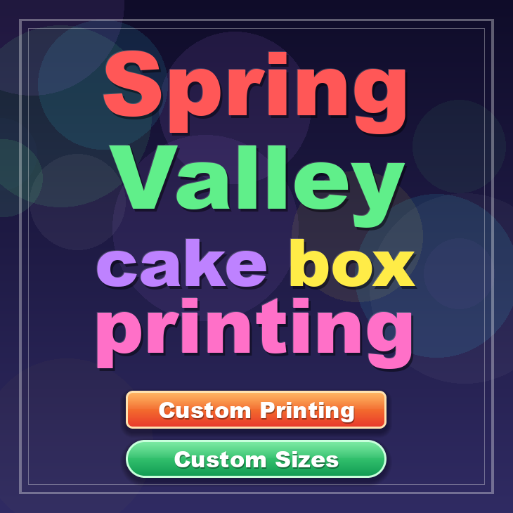 Spring Valley cake box printing