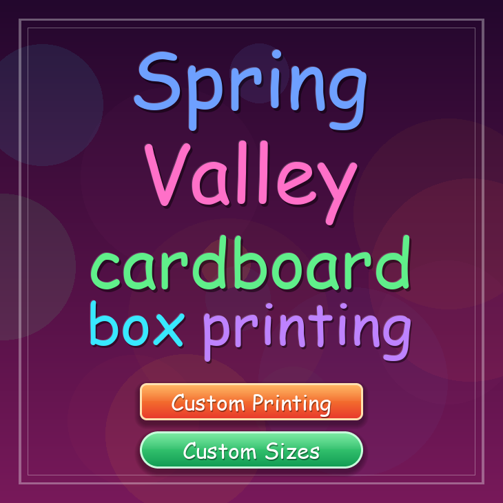 Spring Valley cardboard box printing