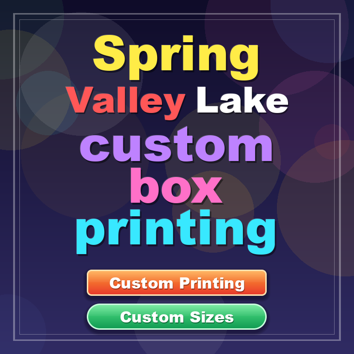 Spring Valley Lake custom box printing