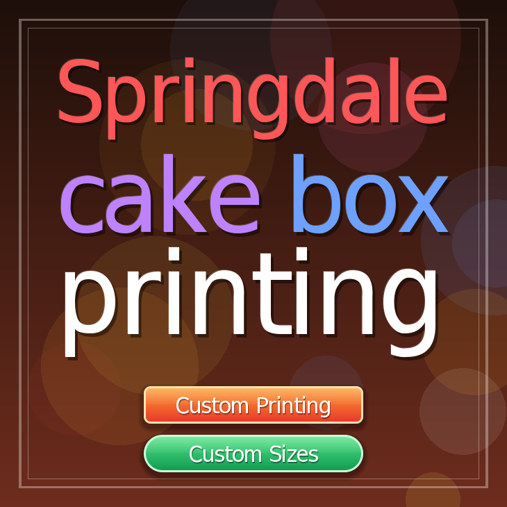 Springdale cake box printing
