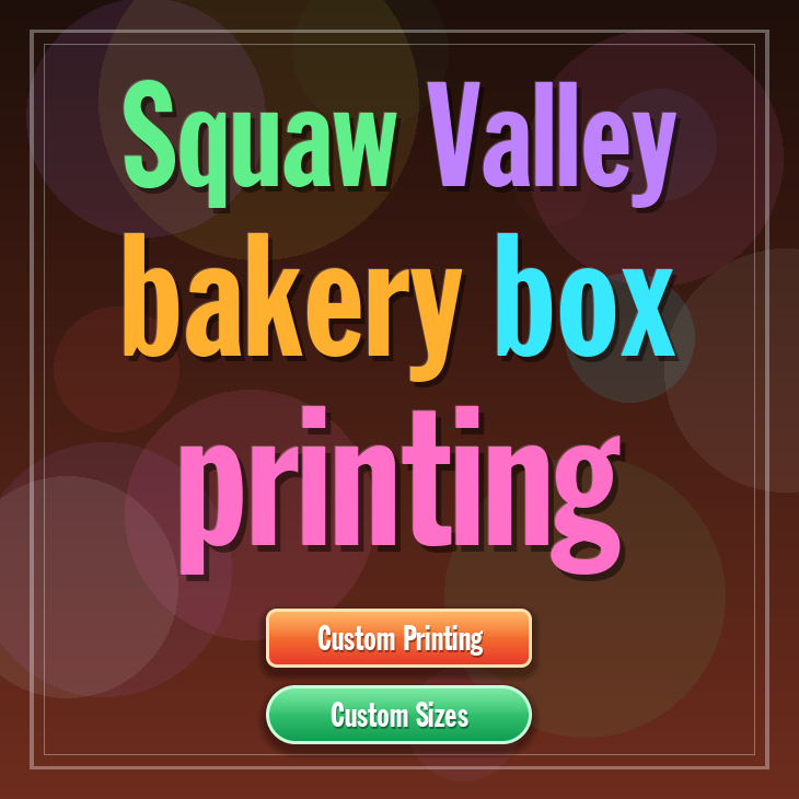 Squaw Valley bakery box printing