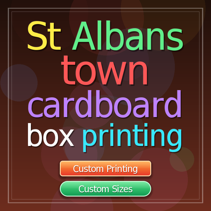 St Albans town cardboard box printing