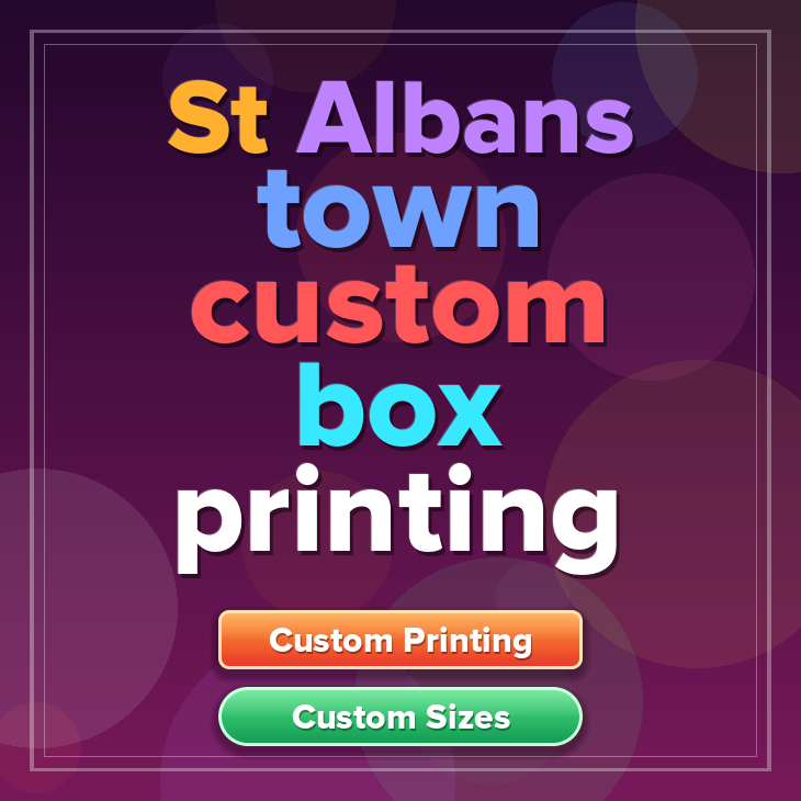 St Albans town custom box printing