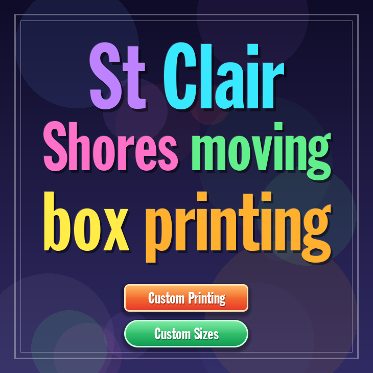 St Clair Shores moving box printing