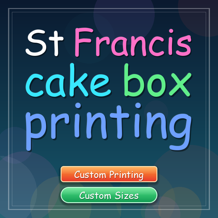 St Francis cake box printing