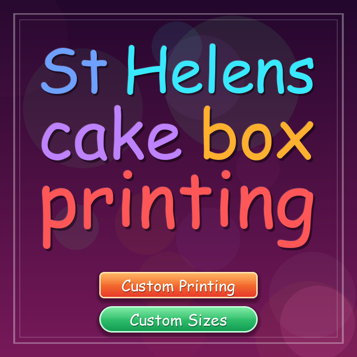 St Helens cake box printing