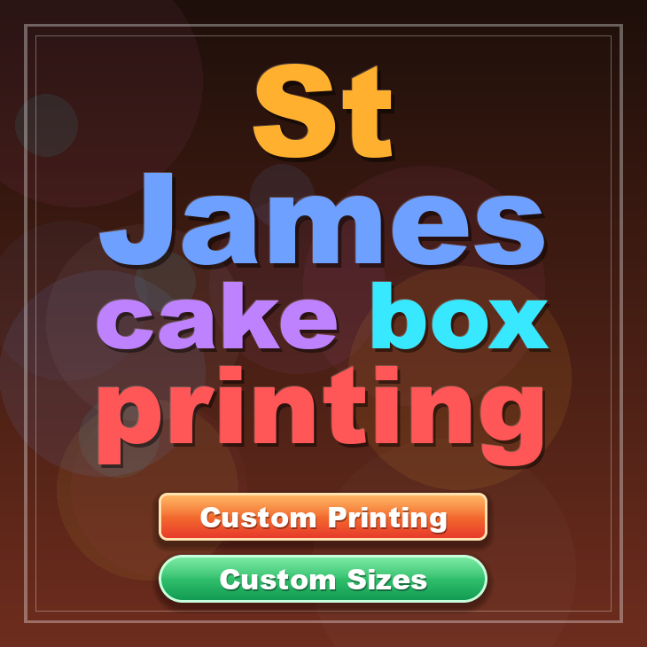 St James cake box printing