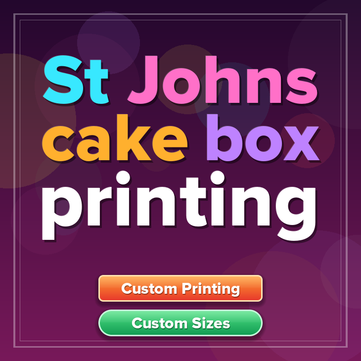St Johns cake box printing
