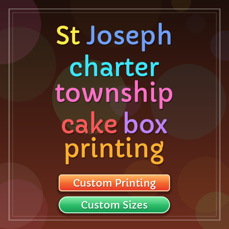St Joseph Charter Township cake box printing