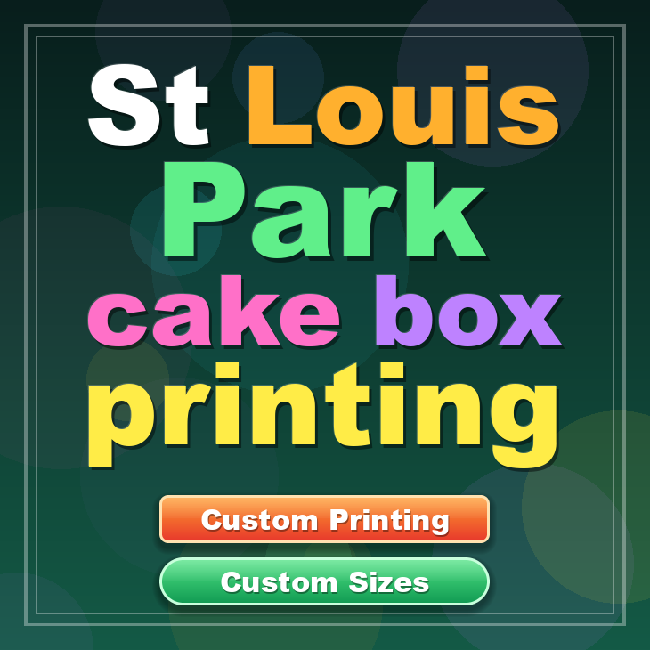 St Louis Park cake box printing