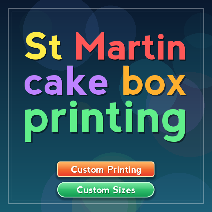 St Martin cake box printing