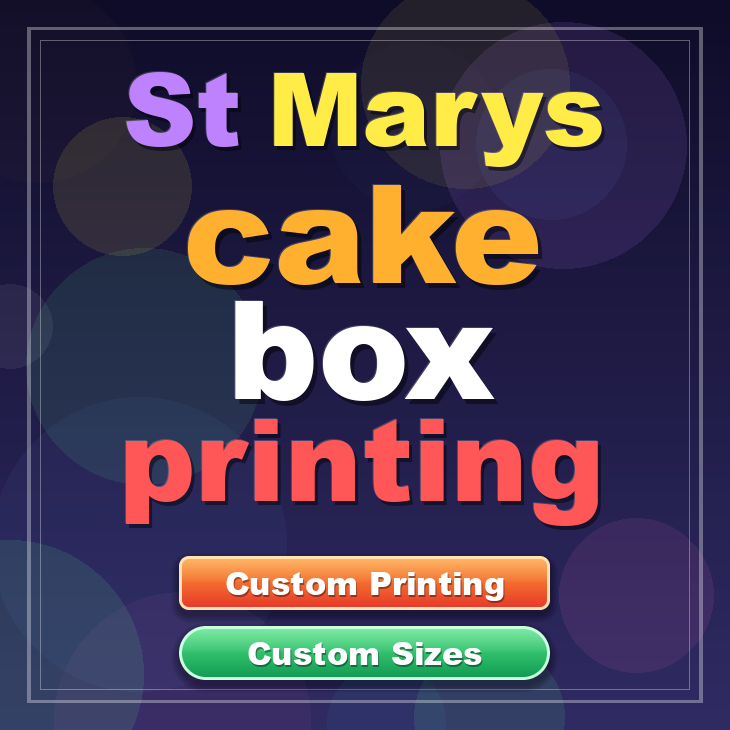 St Marys cake box printing
