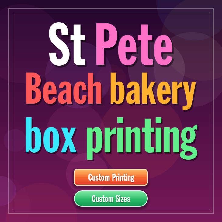 St Pete Beach bakery box printing