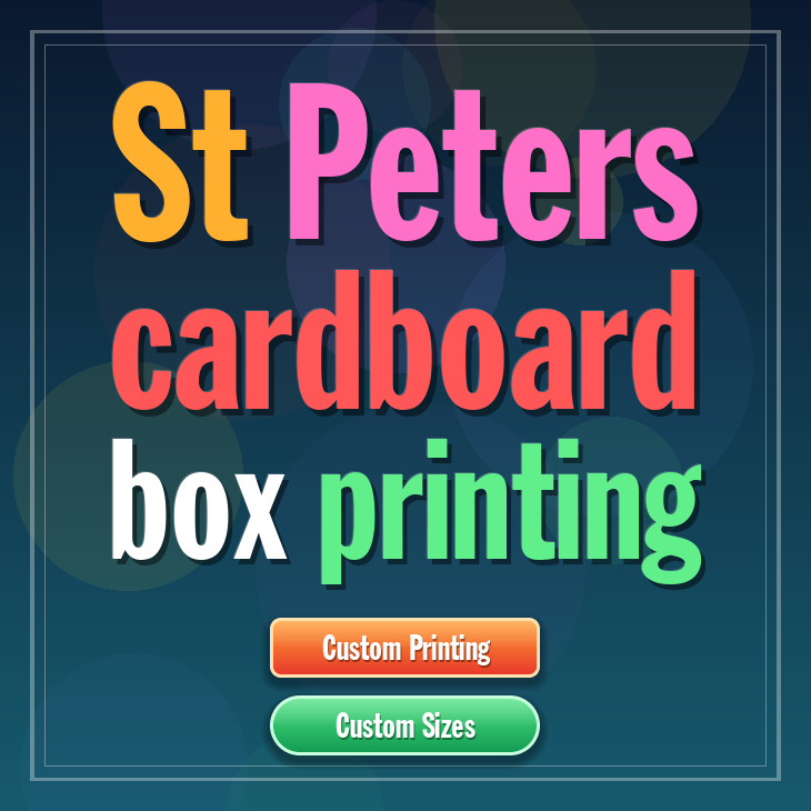 St Peters cardboard box printing