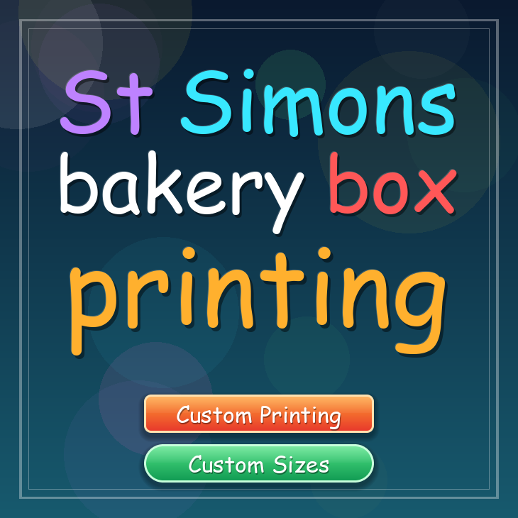 St Simons bakery box printing
