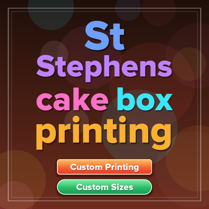 St Stephens cake box printing