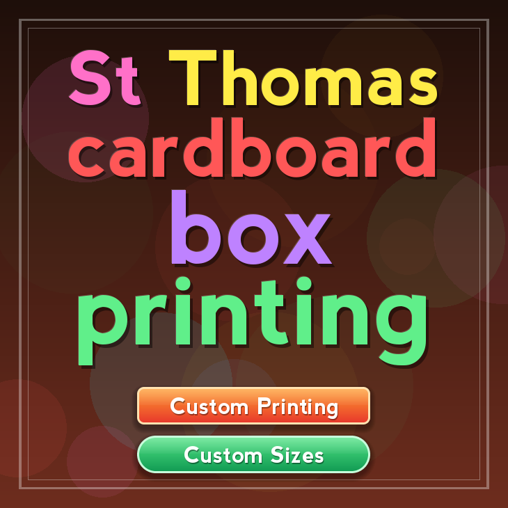 St Thomas cardboard box printing