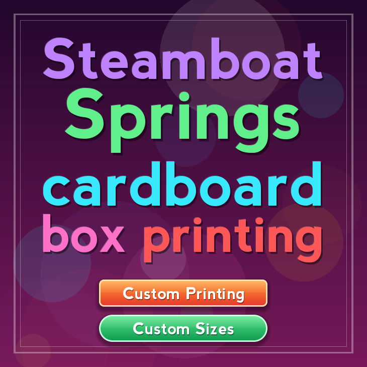 Steamboat Springs cardboard box printing