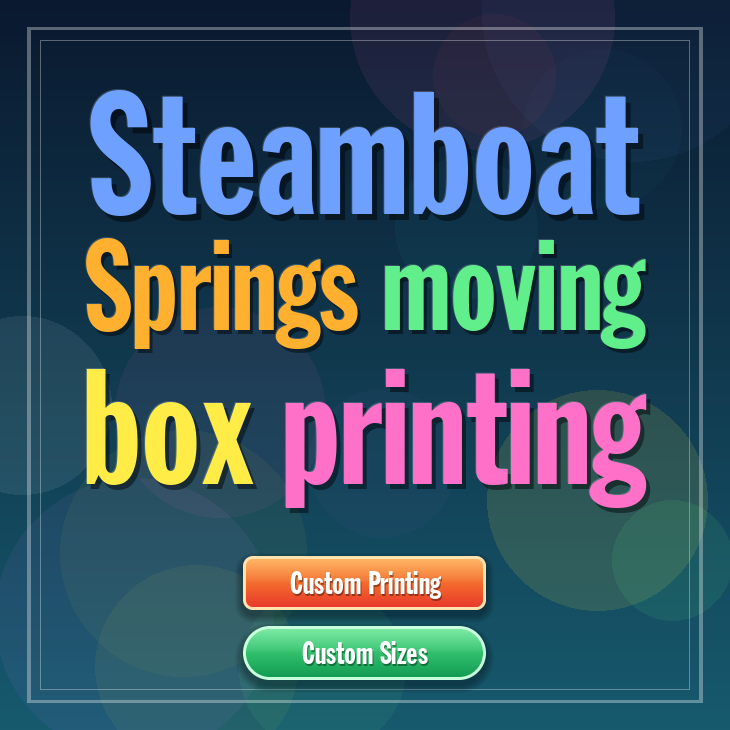 Steamboat Springs moving box printing
