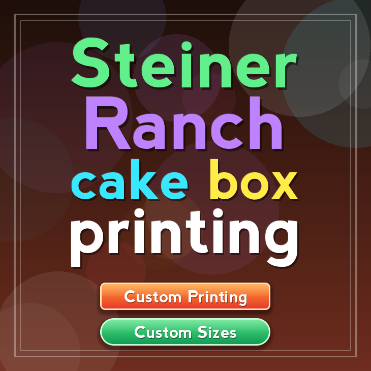 Steiner Ranch cake box printing