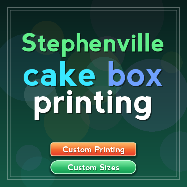 Stephenville cake box printing