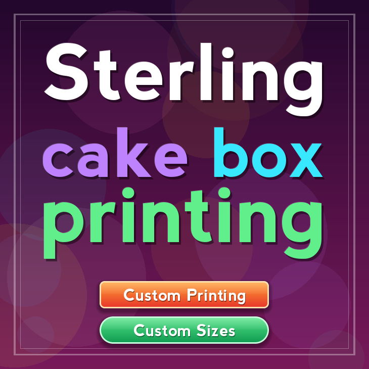 Sterling cake box printing