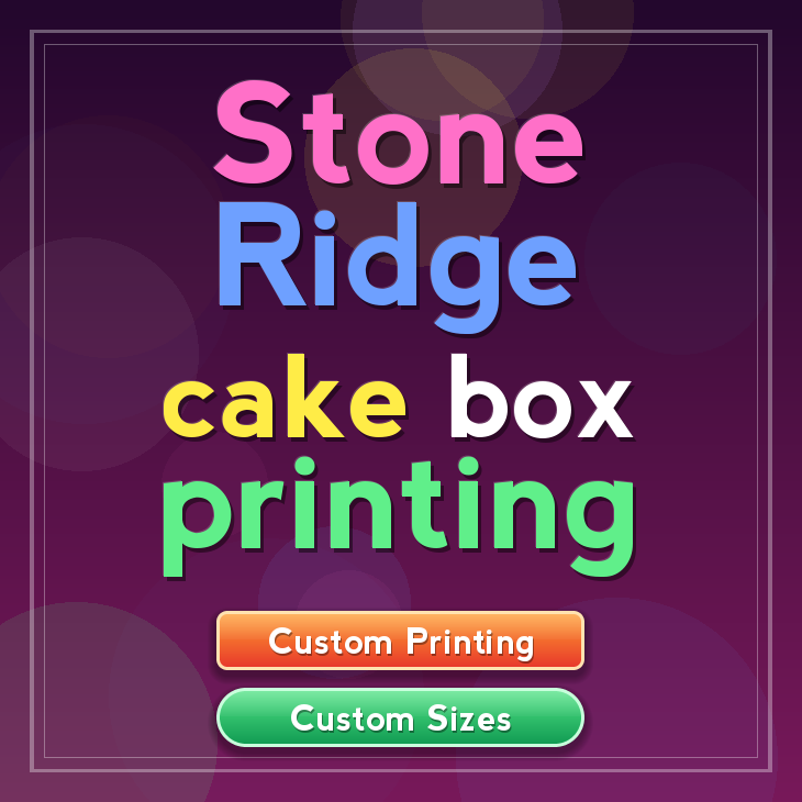 Stone Ridge cake box printing