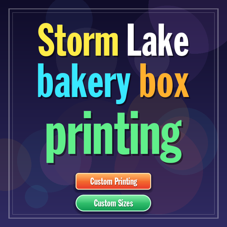 Storm Lake bakery box printing