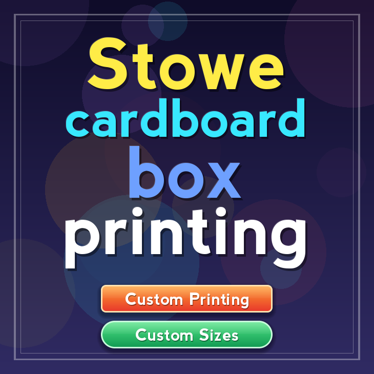 Stowe cardboard box printing