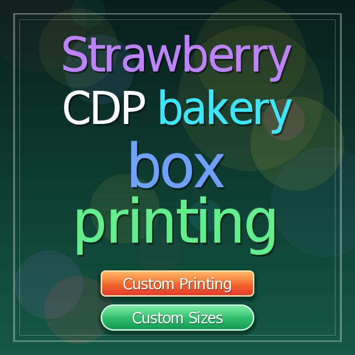 Strawberry Cdp bakery box printing