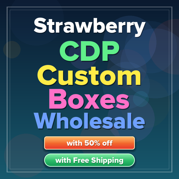 Strawberry CDP custom boxes
