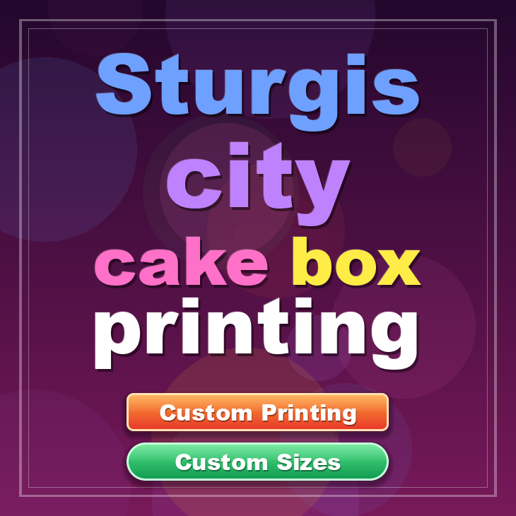 Sturgis City cake box printing
