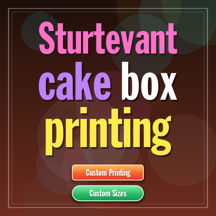 Sturtevant cake box printing