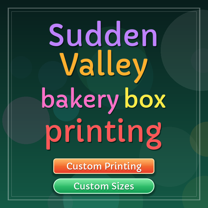 Sudden Valley bakery box printing