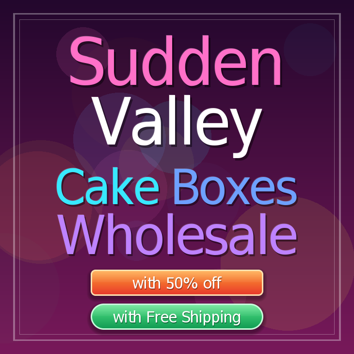 Sudden Valley cake boxes