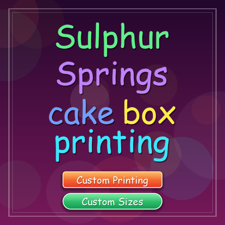 Sulphur Springs cake box printing