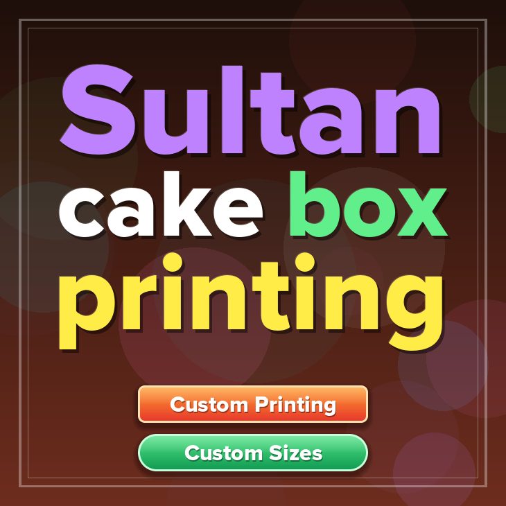 Sultan cake box printing
